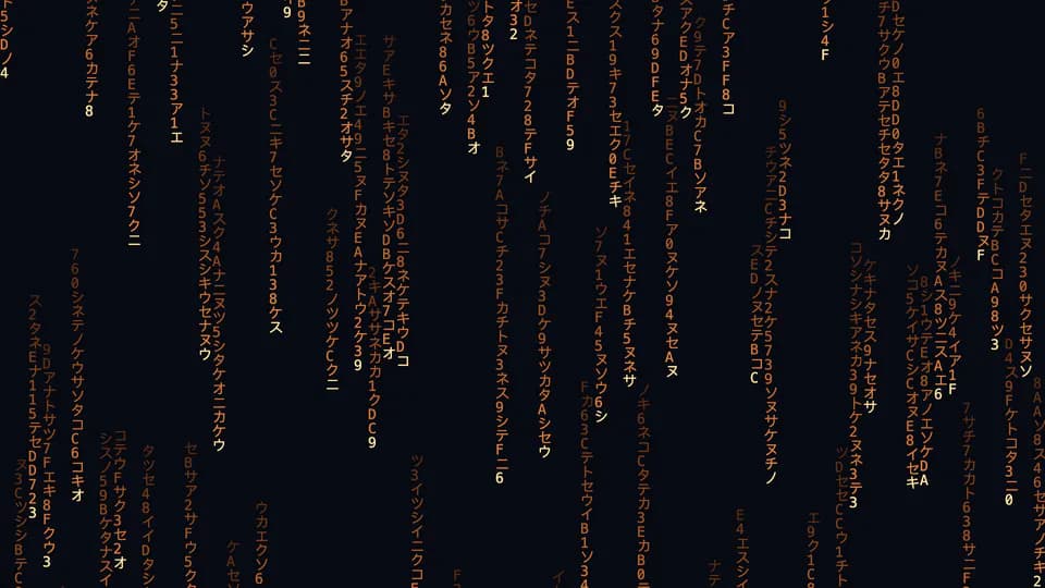 matrix-rain 素材演示画面